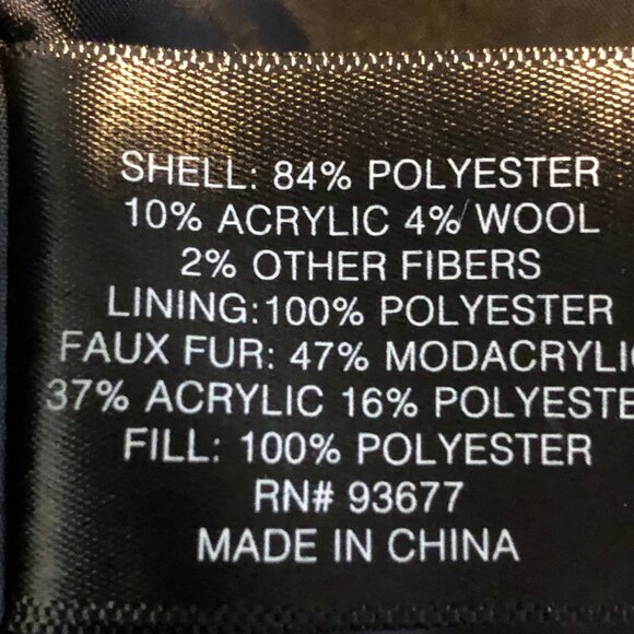 Liz Claiborne Y2K Plaid Coat w/ Removable Real Raccoon Fur Collar — Early 2000s - Picture 11 of 13